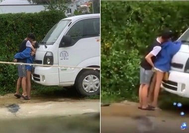 คลิปคู่เมฆฝนตกกลางถนน